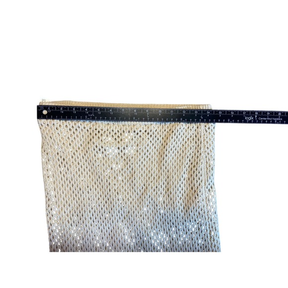 Womens New freshman 1996 Beige Crochet Knit 2 Piece Set Crop Top Maxi Skirt - Picture 8 of 14